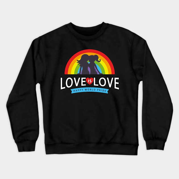 Love is Love gift idea, LGBT Pride gifts, LGBT, Lgbtq rainbow gift,Lesbian Lgbtq, Lgbt lesbian Pride, Lgbt Tee, Love is Love, Lgbtq Pride, Rainbow Pride Month Crewneck Sweatshirt by johnii1422